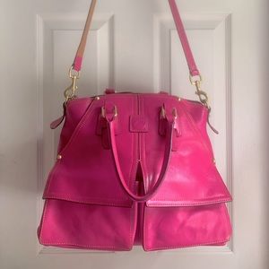 Dooney & Bourke Hot Pink Leather Satchel
